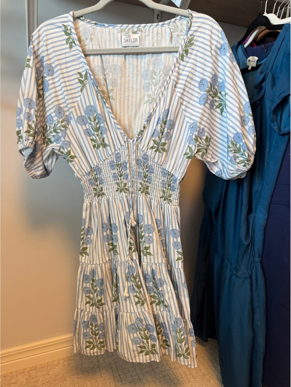 Saylor Blue Stripe & Floral